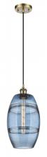 Innovations Lighting 516-1P-AB-G557-8BL - Vaz - 1 Light - 8 inch - Antique Brass - Cord hung - Mini Pendant