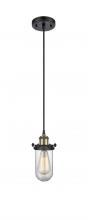 Innovations Lighting 516-1P-BAB-CE231-CL-LED - Kingsbury - 1 Light - 4 inch - Black Antique Brass - Cord hung - Mini Pendant