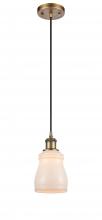 Innovations Lighting 516-1P-BB-G391 - Ellery - 1 Light - 5 inch - Brushed Brass - Cord hung - Mini Pendant