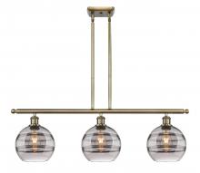 Innovations Lighting 516-3I-AB-G556-8SM - Rochester - 3 Light - 36 inch - Antique Brass - Cord hung - Island Light