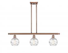 Innovations Lighting 516-3I-AC-G1213-6-LED - Athens Deco Swirl - 3 Light - 36 inch - Antique Copper - Cord hung - Island Light