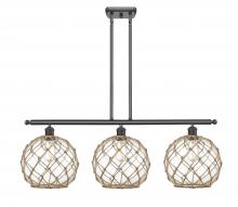 Innovations Lighting 516-3I-BK-G122-10RB-LED - Farmhouse Rope - 3 Light - 37 inch - Matte Black - Cord hung - Island Light