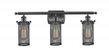 Innovations Lighting 516-3W-BK-CE219-LED - Bleecker - 3 Light - 24 inch - Matte Black - Bath Vanity Light