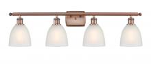 Innovations Lighting 516-4W-AC-G381-LED - Castile - 4 Light - 36 inch - Antique Copper - Bath Vanity Light