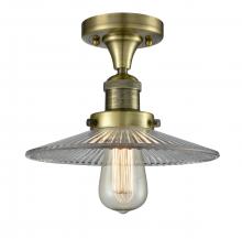 Innovations Lighting 517-1CH-AB-G2-LED - Halophane - 1 Light - 9 inch - Antique Brass - Semi-Flush Mount