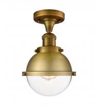 Innovations Lighting 517-1CH-BB-HFS-62-BB-LED - Hampden - 1 Light - 7 inch - Brushed Brass - Semi-Flush Mount