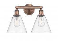 Innovations Lighting 616-2W-AC-GBC-82 - Berkshire - 2 Light - 17 inch - Antique Copper - Bath Vanity Light