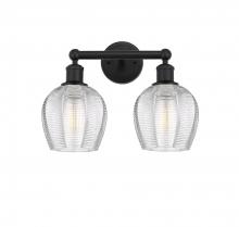 Innovations Lighting 616-2W-BK-G462-6 - Norfolk - 2 Light - 15 inch - Matte Black - Bath Vanity Light