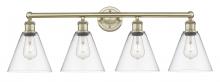 Innovations Lighting 616-4W-AB-GBC-82 - Berkshire - 4 Light - 35 inch - Antique Brass - Bath Vanity Light