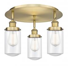 Innovations Lighting 916-3C-BB-G312 - Dover - 3 Light - 16 inch - Brushed Brass - Flush Mount