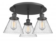 Innovations Lighting 916-3C-BK-G44 - Cone - 3 Light - 20 inch - Matte Black - Flush Mount