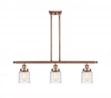 Innovations Lighting 916-3I-AC-G513-LED - Bell - 3 Light - 36 inch - Antique Copper - Stem Hung - Island Light