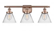 Innovations Lighting 916-3W-AC-G42 - Cone - 3 Light - 28 inch - Antique Copper - Bath Vanity Light