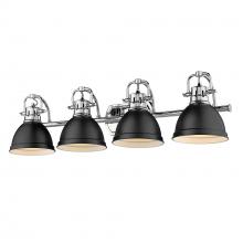 Golden 3602-BA4 CH-BLK - 4 Light Bath Vanity