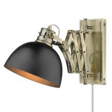 Golden 3824-A1W AB-BLK - 1 Light Articulating Wall Sconce