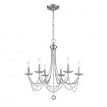 Golden 7644-6 PW - 6 Light Chandelier