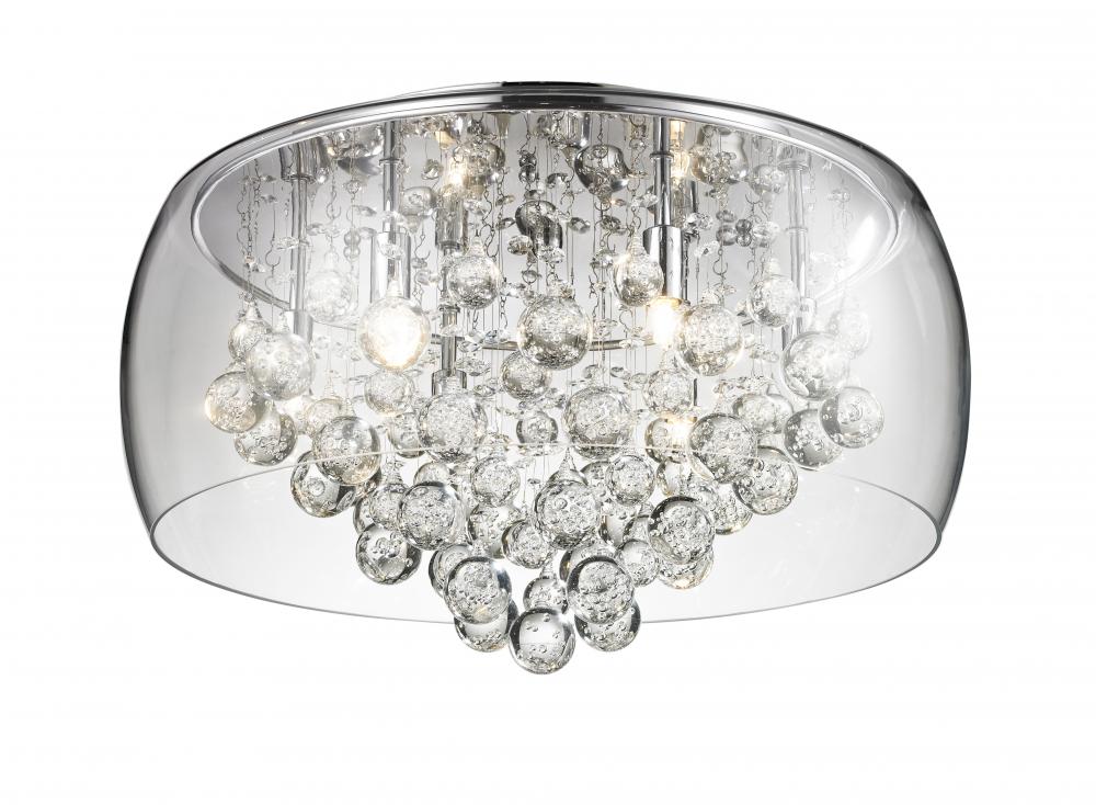 Glass-Encased Bubble Droplet Ceiling Mount