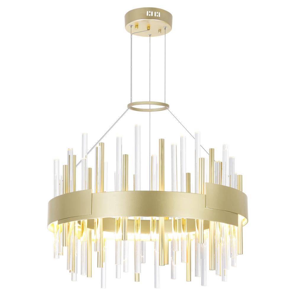 Millipede 20 in LED Satin Gold Chandelier