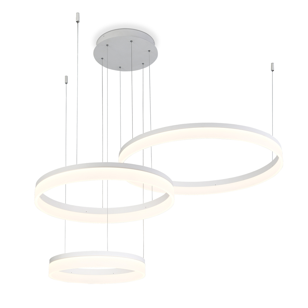 Minuta, 3tier LED Chandelr, Wht