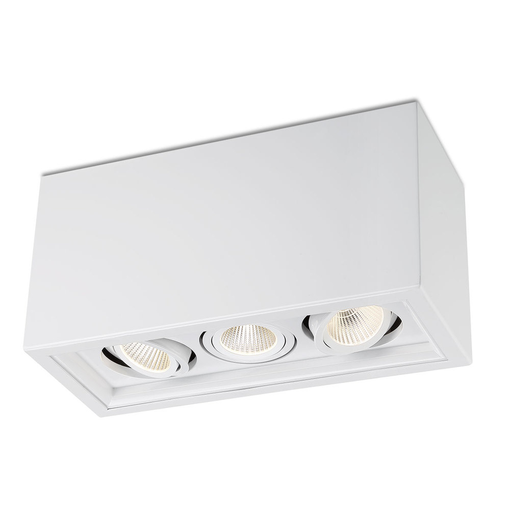 Santo, 3LT LED Flushmnt, 33w, Wht