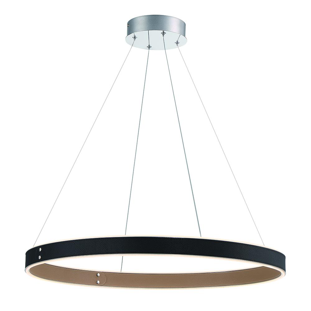 Verdura 1 Light Chandelier in Black + Brown