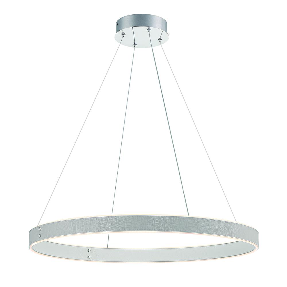 Verdura 1 Light Chandelier in Grey + White