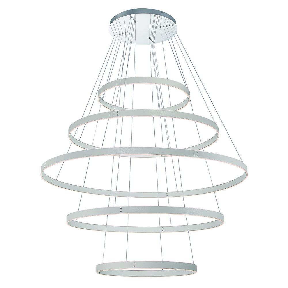 Verdura 1 Light Chandelier in Grey + White