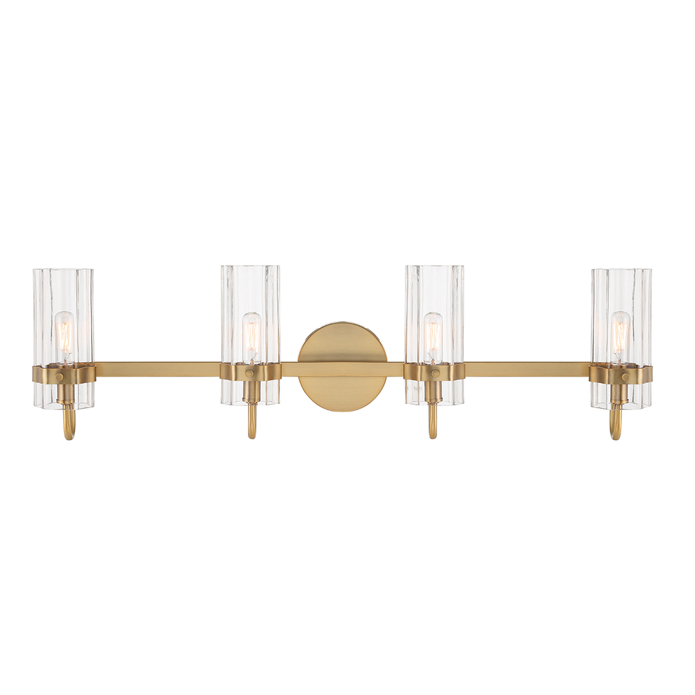 Brook 3 Light Vanity in Brass