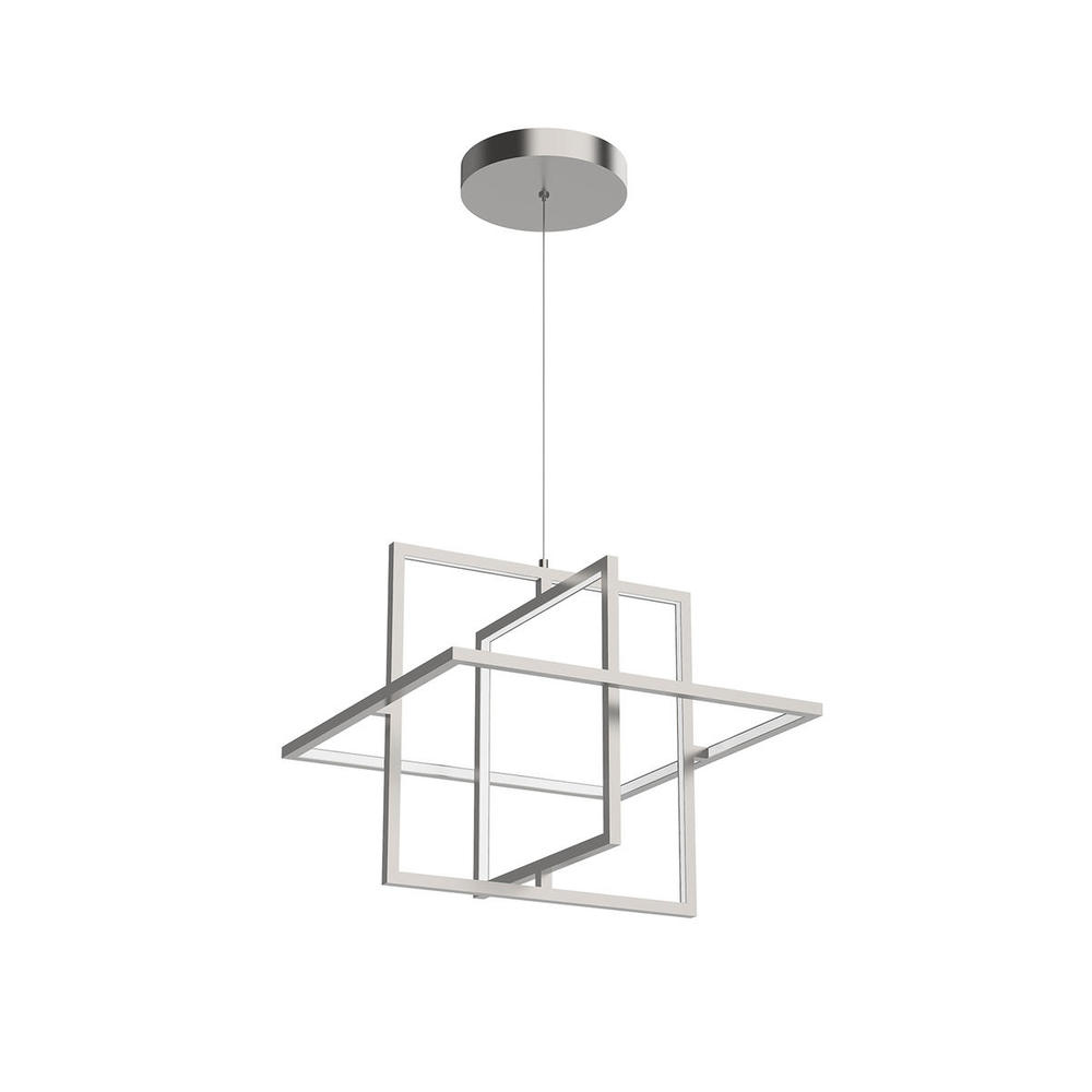 Mondrian 20-in Brushed Nickel LED Pendant