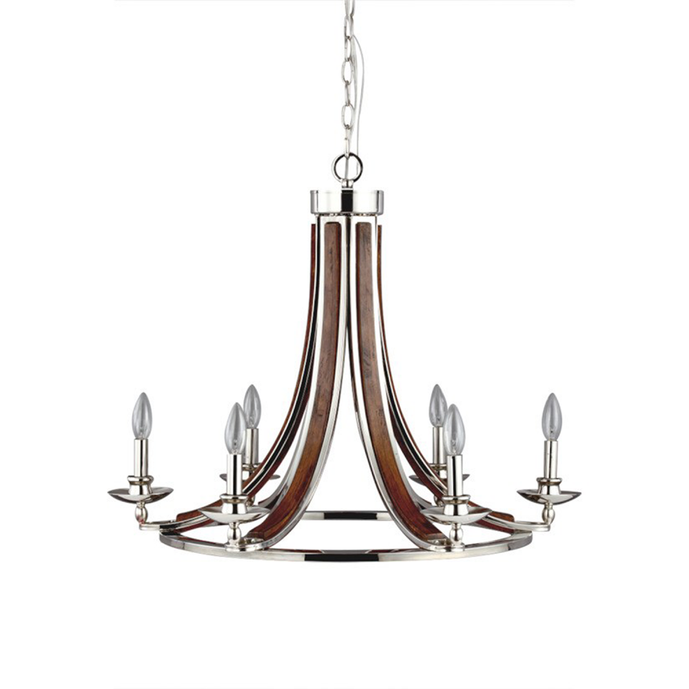6-Light 28" Candle Chandelier