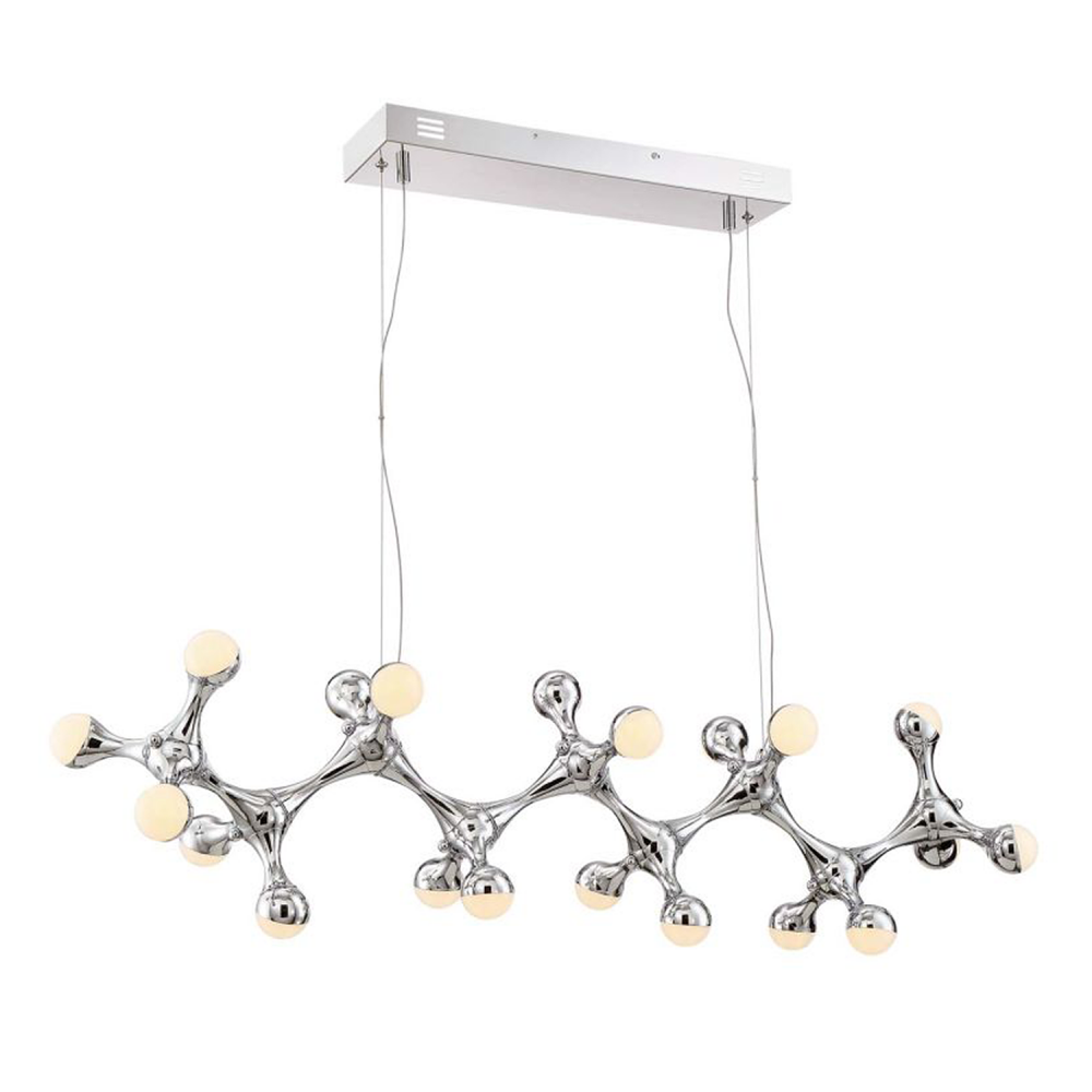 20-Light 45" LED Abstract Linear Chandelier
