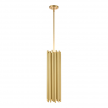 ZEEV Lighting MP40041-2-AGB - 2-Light 8&#34; Modern Cylindrical Organ Pipe Aged Brass Pendant