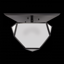 ZEEV Lighting SF50011-3-SBB - 3-Light 21&#34; Architectural Glass Satin Brushed Black Semi-Flush Mount