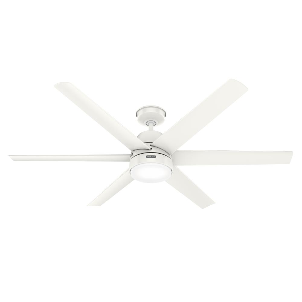 Hunter 60 in Skysail Fresh White Weather Max Indoor/Outdoor Ceiling Fan with LED LT Kit & Wall Cntrl