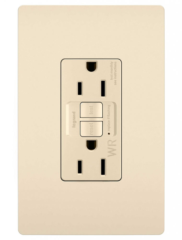 radiant® Tamper-Resistant Weather-Resistant 15A Duplex Self-Test GFCI Receptacles with SafeLock® Pro