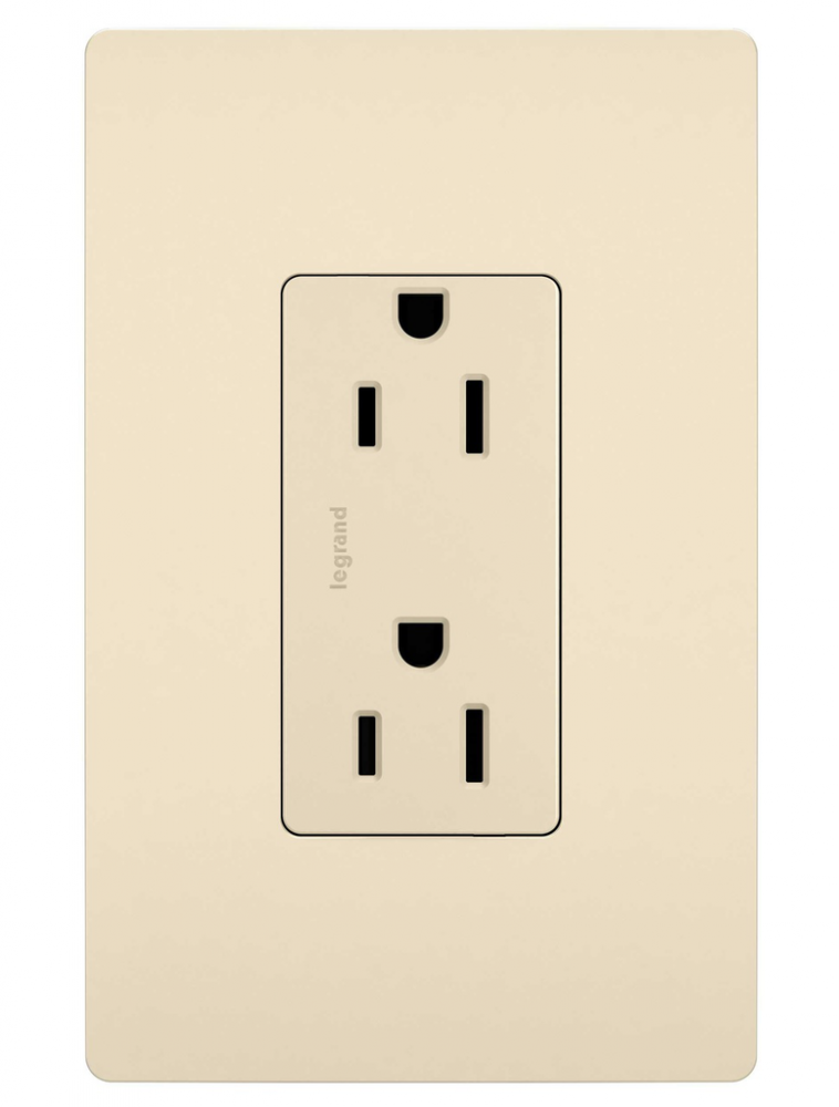 radiant? Self-Grounding Tamper-Resistant Outlet, Light Almond (10 pack)