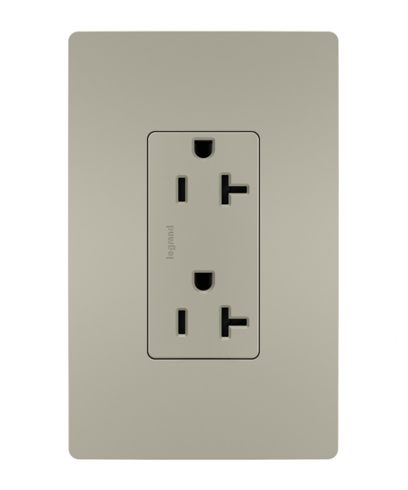 radiant® Spec Grade 20A Tamper-Resistant Receptacle, Nickel