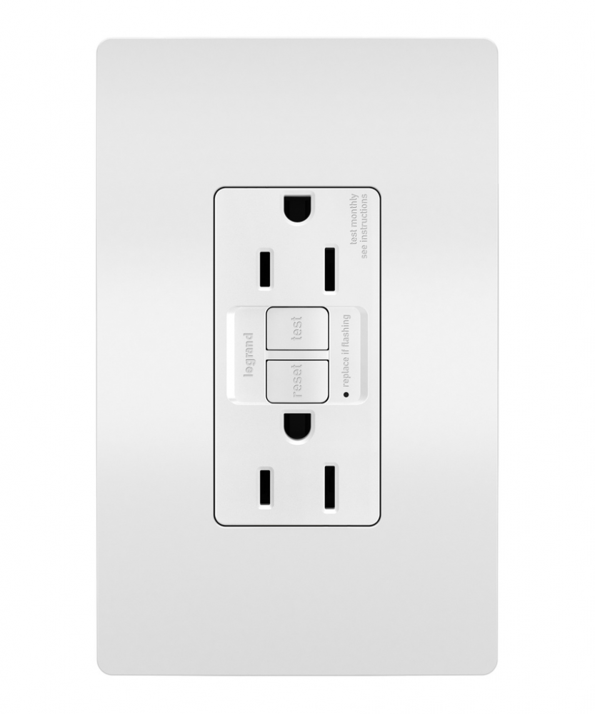 radiant? Tamper-Resistant 15A Duplex Self-Test GFCI Receptacles with SafeLock? Protection, White (12 pack)