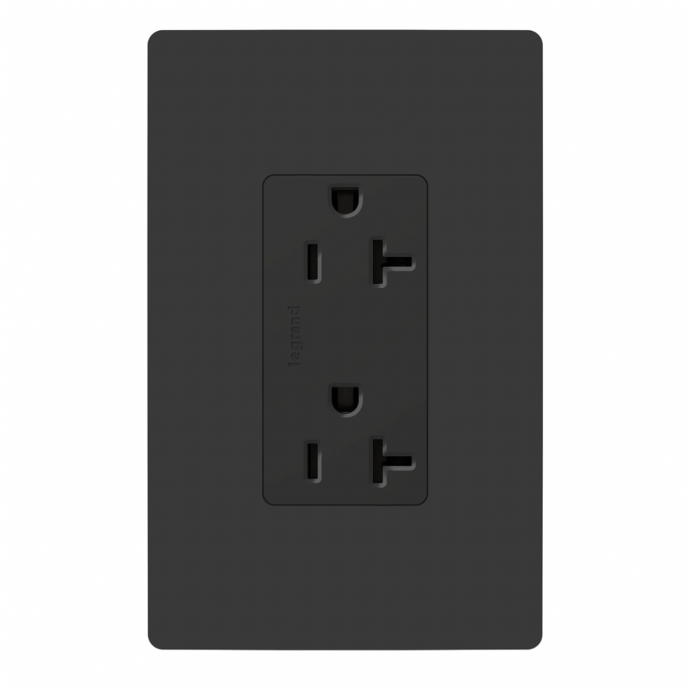 radiant? 20A 125V Tamper-Resistant Outlet, Black (10 pack)