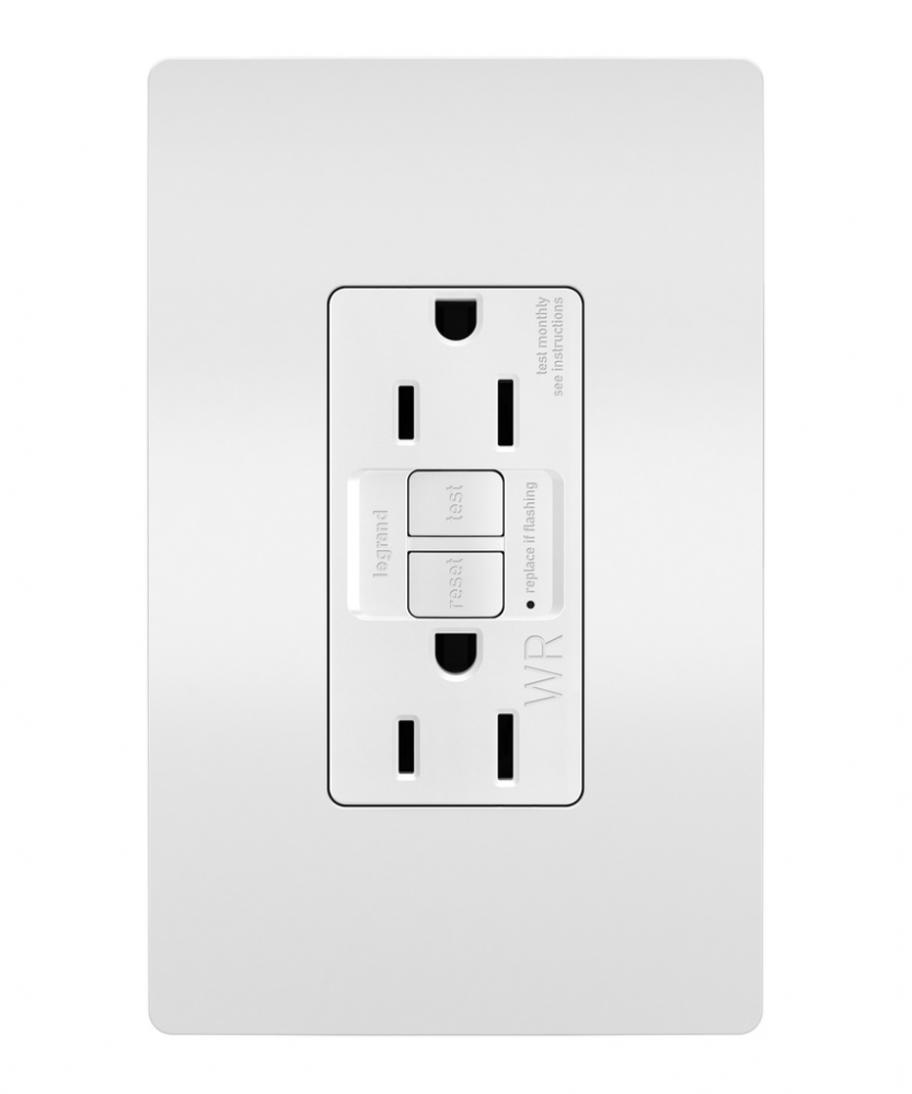 radiant® Tamper-Resistant Weather-Resistant 15A Duplex Self-Test GFCI Receptacles with SafeLock® Pro