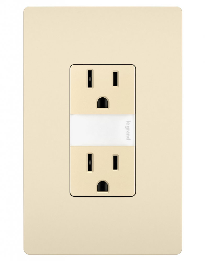 radiant® 15A Tamper-Resistant Outlet with Night Light, Light Almond (6 pack)