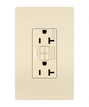 Legrand Radiant 2097TRLA - radiant® Tamper-Resistant 20A Duplex Self-Test GFCI Receptacle with SafeLock® Protection, Light Almo