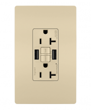 Legrand Radiant 2097TRUSBAAI - radiant® Tamper-Resistant 20A Duplex Self-Test GFCI Receptacles with SafeLock® Protection, Type A/A 