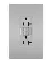 Legrand Radiant 2097TRGRY - radiant® Tamper-Resistant 20A Duplex Self-Test GFCI Receptacle with SafeLock® Protection, Gray