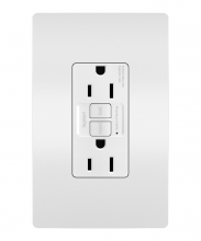 Legrand Radiant 1597TRW - radiant® Tamper-Resistant 15A Duplex Self-Test GFCI Receptacles with SafeLock® Protection, White