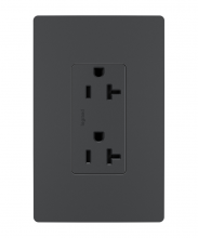 Legrand Radiant TR26352RGCC6 - radiant® Spec Grade 20A Tamper-Resistant Receptacle, Graphite