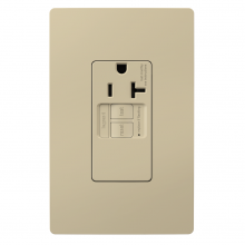 Legrand Radiant 2097TRSGLI - radiant? Tamper-Resistant 20A Simplex Self-Test GFCI Receptacles with SafeLock? Protection, Ivory