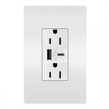 Legrand Radiant R26USBAC6WPWCCV4 - radiant? 15A Tamper-Resistant Ultra-Fast USB Type A/C Outlet, White (4 pack)