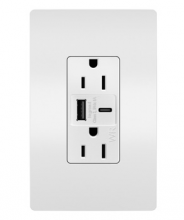 Legrand Radiant WRR26USBAC6WCC6 - radiant? Outdoor Ultra-Fast USB Outlet, White