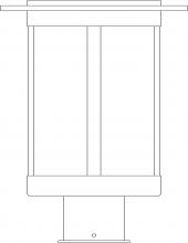 Arroyo Craftsman SAP-9FL-BK - 9" Santorini Post Mount